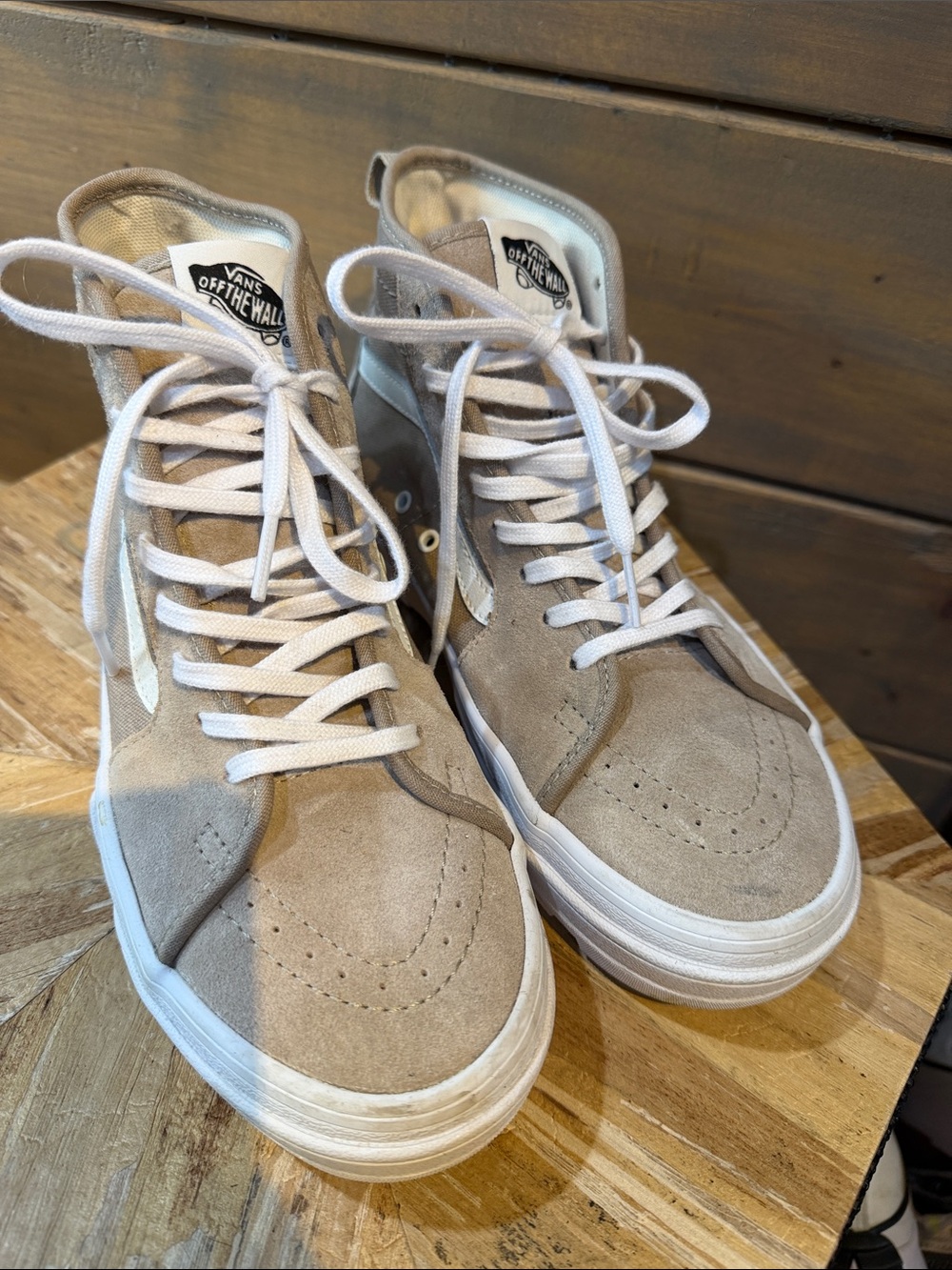 Vans Women's High-Top Sneakers in Light Taupe
